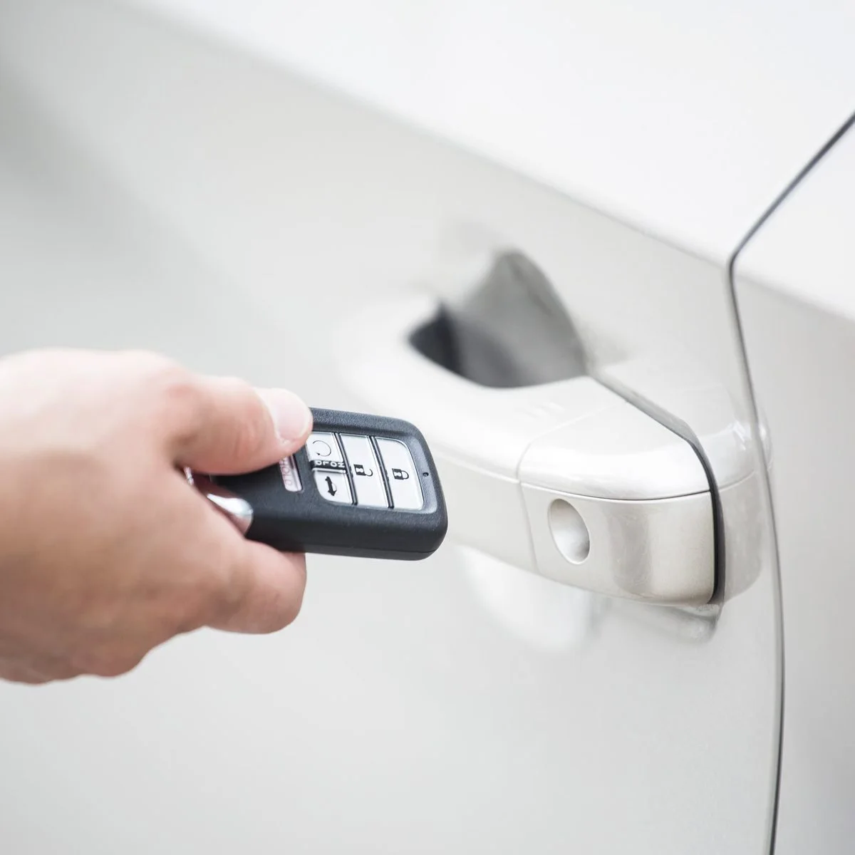 Key fob close to the car door